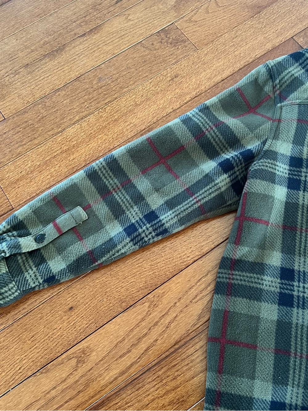 Freedom Foundry Sherpa Lined Flannel Plaid Olive Green Shacket Size Medium - Picture 9 of 10